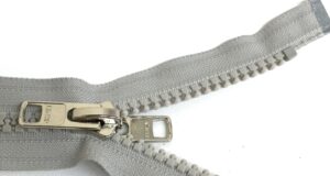 #10 Premade Separating Boat Zipper Cloud Gray W/ Silver Pull