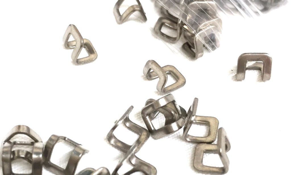 "V" Zipper Stops Stainless Steel 100 Pack Royal Upholstery